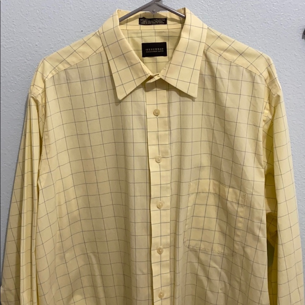 Menswear long sleeve button up dress shirt